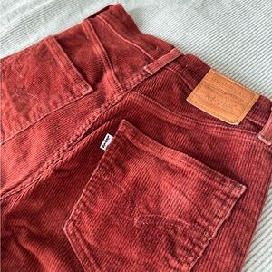 Levi's Red Corduroy Flare Jeans